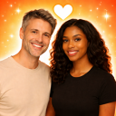White Black Interracial Dating app image