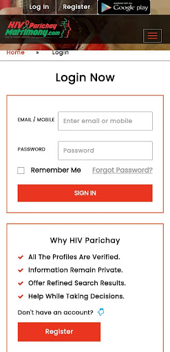 HIV Parichay Matrimony screenshot
