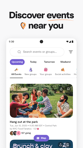 Meetup screenshot