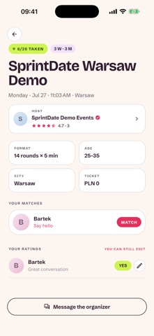 SprintDate screenshot